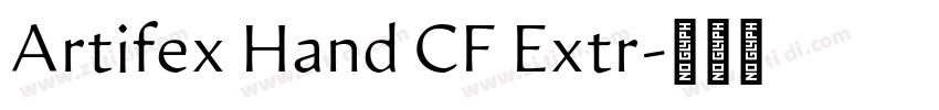 Artifex Hand CF Extr字体转换